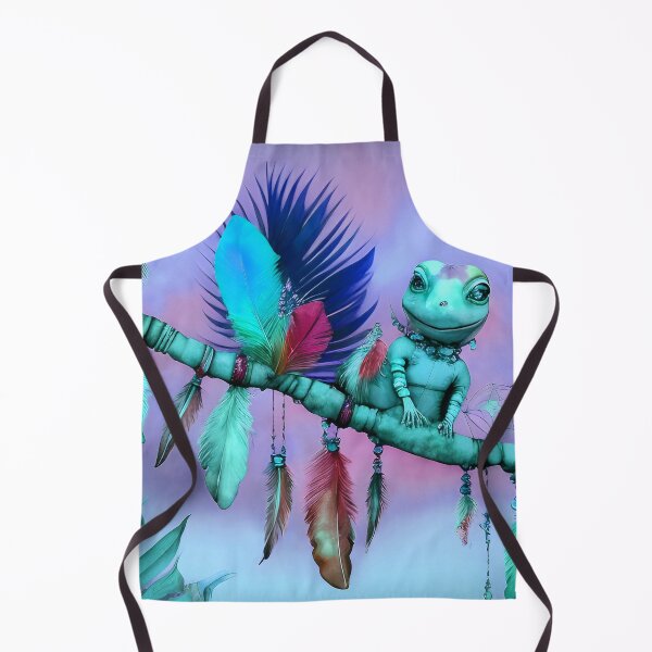Item preview, Gecko Cute Bohemian Lizard on Boho Feathers Branch - AI Art 4 of 4 designed and sold by Beachy.