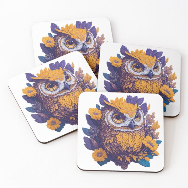 Item preview, Colourful Owl Design Yellow and Purple designed and sold by FocusChillax.