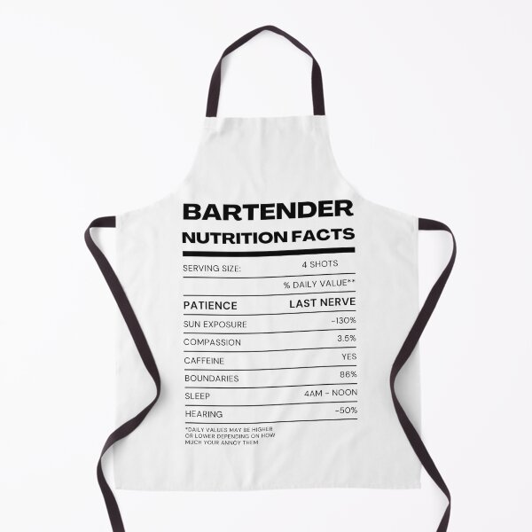 Item preview, Bartender facts - black lettering designed and sold by Jesanns.