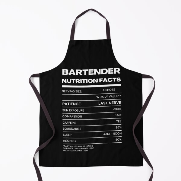 Item preview, Bartender facts - white lettering designed and sold by Jesanns.