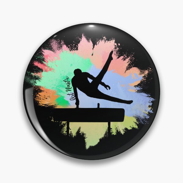 Item preview, Male Gymnast Silhouette Art - Pommel Horse designed and sold by ArtNastix.