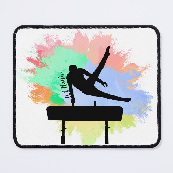 Item preview, Male Gymnast Silhouette Art - Pommel Horse designed and sold by ArtNastix.