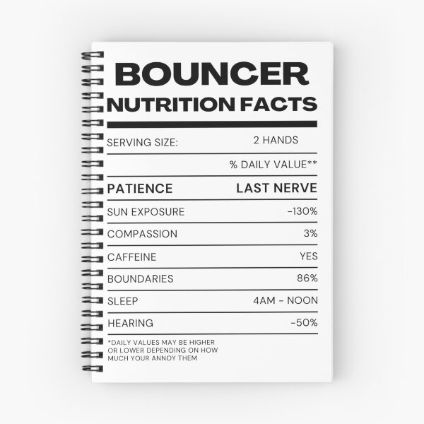 Item preview, Bouncer facts - black lettering  designed and sold by Jesanns.