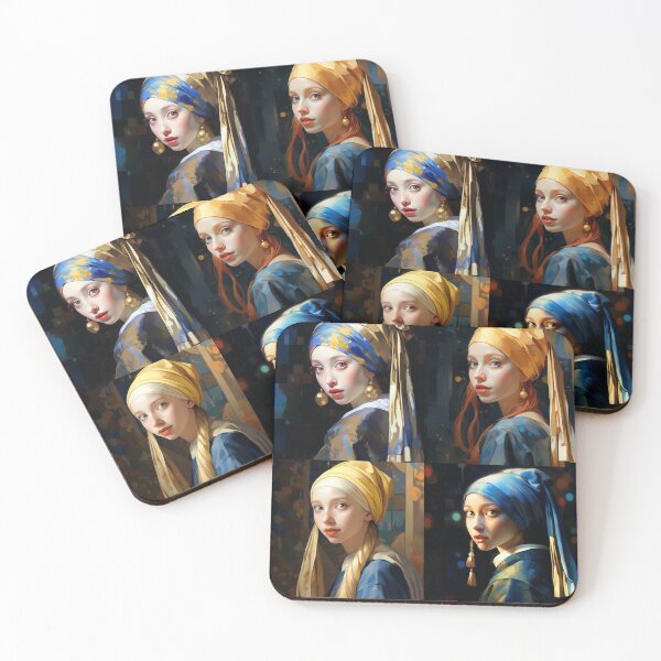 Item preview, Girl With Pearl Earring in Four Styles designed and sold by LadybellVintage.