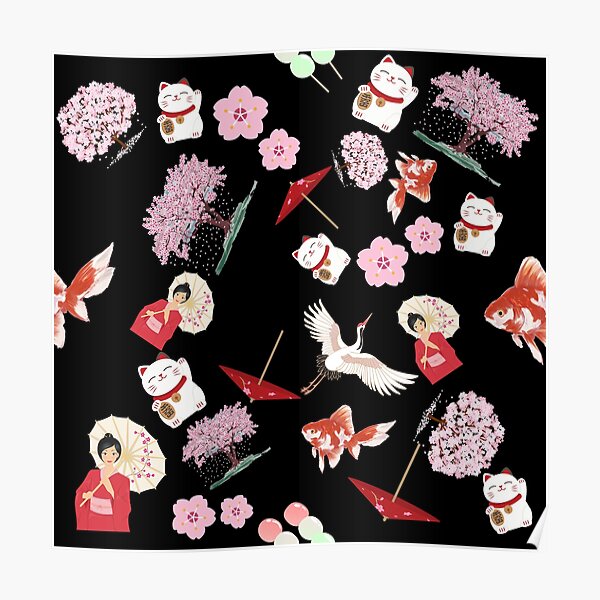  DAISO Japanese Kimono Fabric Cosmetic Goldfish Small