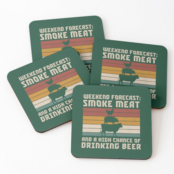 Item preview, Weekend Forecast Smoke Meat Drinking Beer Perfect Pitmaster 	 Meat Grilling Barbecue Meat Smoker    	 designed and sold by incrapkoo3.
