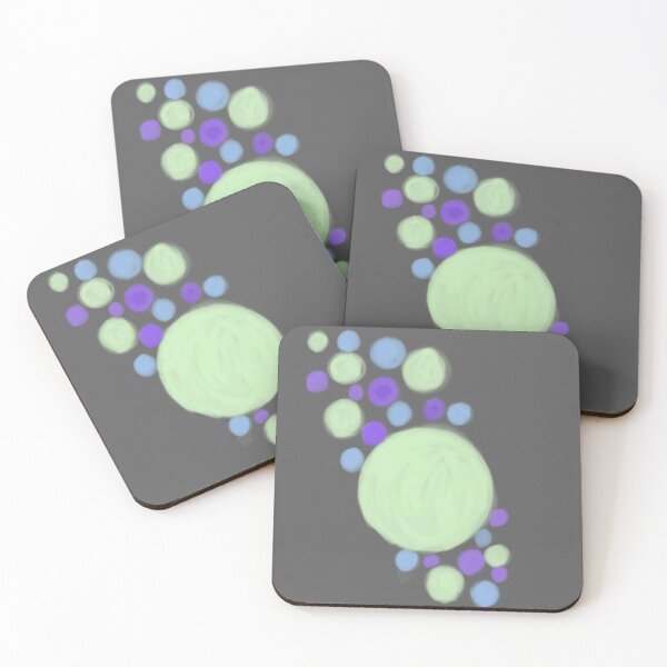 Item preview, Secondary color bubbles green purple, blue pattern  designed and sold by system51.