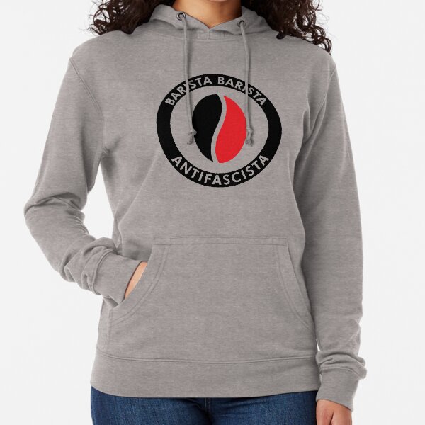barista Antifascista Sudadera ligera con capucha
