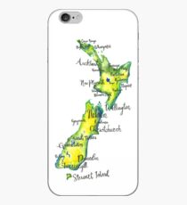 Aquarellkarte von Neuseeland iPhone-Hülle & Cover