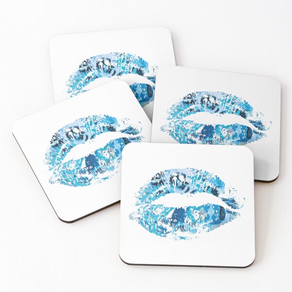 Item preview, Graffiti Lips, Distressed, Graffiti Style, Street Art, Abstract Lips, Blue Effect, Lipstick Mark, designed and sold by DefintionArt.