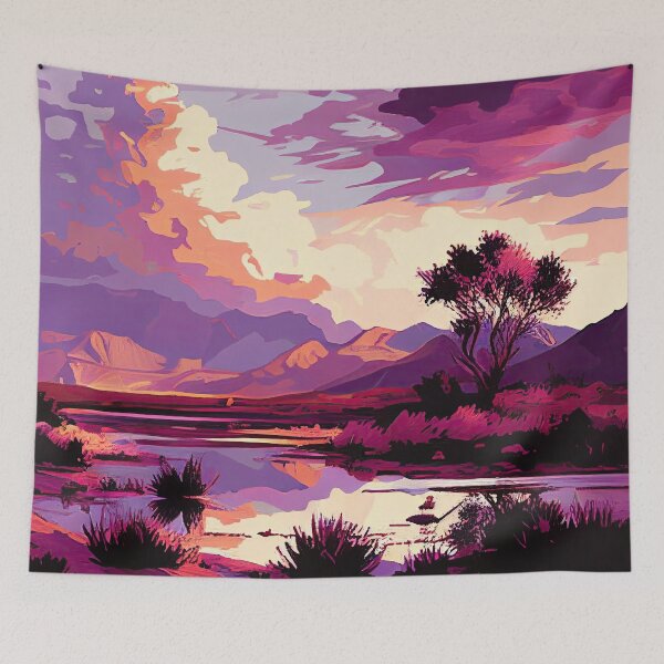 Item preview, Pink and Purple River Clouds designed and sold by TheArtMage.
