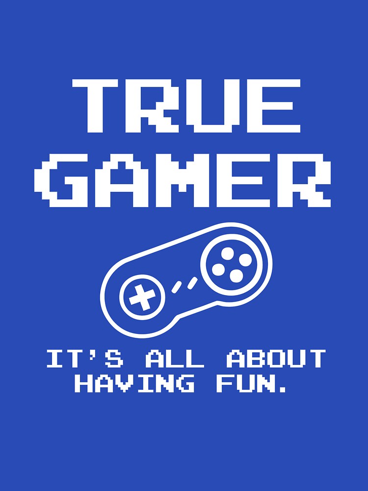Thumbnail 7 of 7, Essential T-Shirt, True Gamer, It's All About Having Fun designed and sold by MacGhriogair.