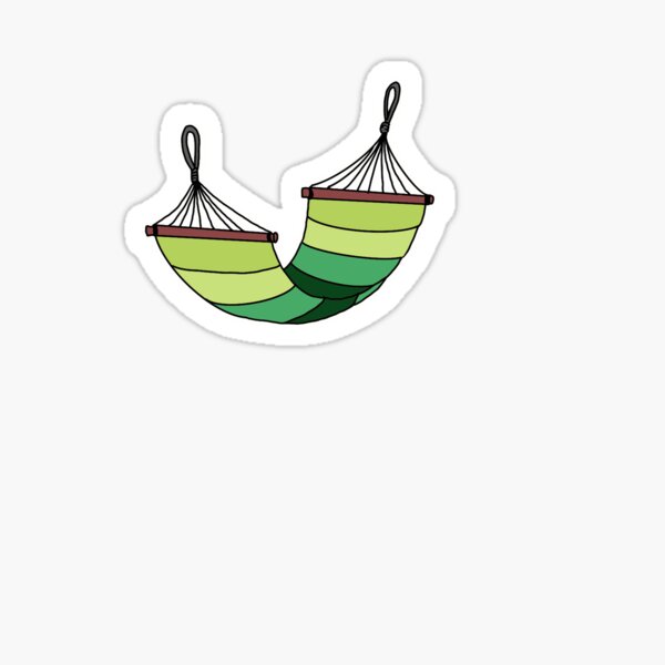 Green hammock Sticker