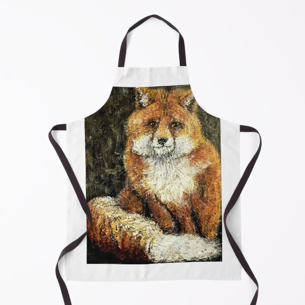 Item preview, Fluffy Fox, One Brush Painting designed and sold by RobbiePotterArt.