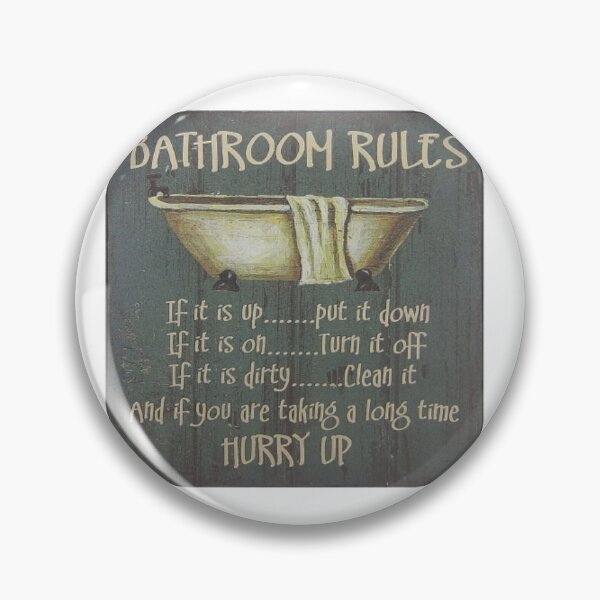 Item preview, Bathroom Rules designed and sold by Profitrip.