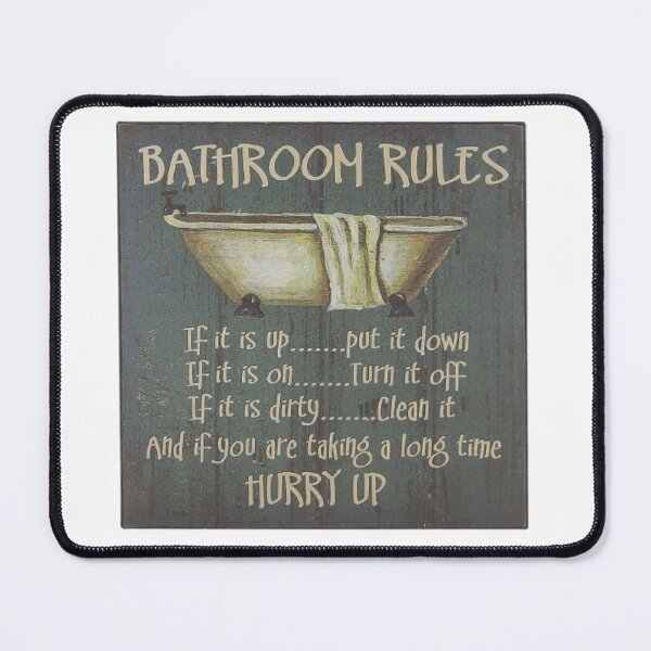 Item preview, Bathroom Rules designed and sold by Profitrip.