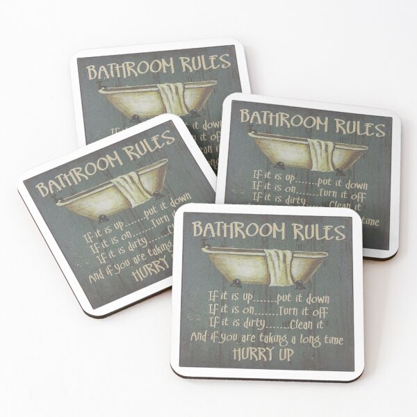 Item preview, Bathroom Rules designed and sold by Profitrip.