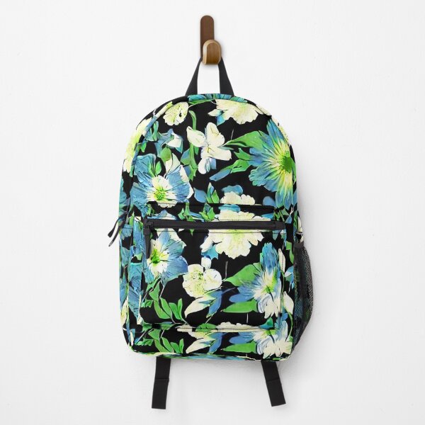 Artikelvorschau, Blaues, grünes und weißes Blumenmuster entworfen und verkauft von RobotWear.