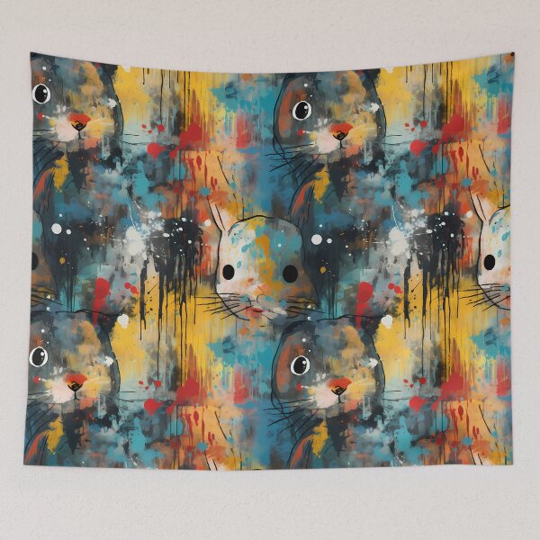 Item preview, Neo-Expressionist Bunny:  Artistic Representation designed and sold by SnowStudio2022.