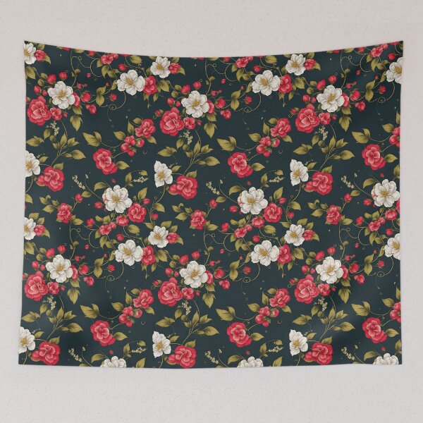 Item preview, Red and White Flowers designed and sold by Islandadora.
