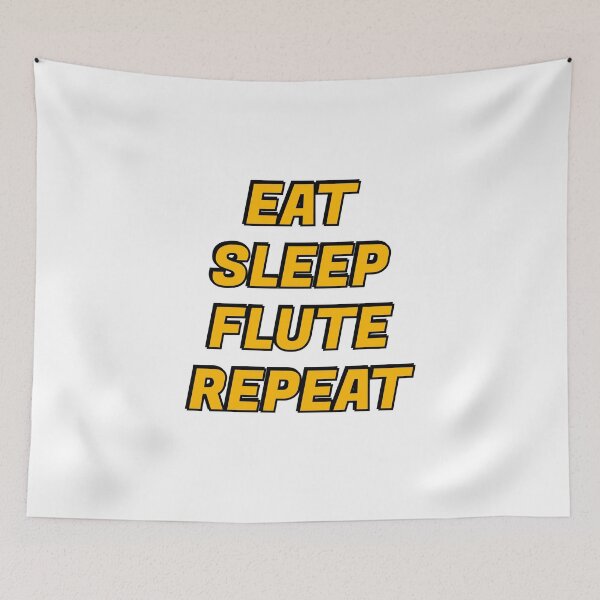 Item preview, Eat Sleep Flute Repeat flutist, flautist musician humor designed and sold by Inspirationmotivation.