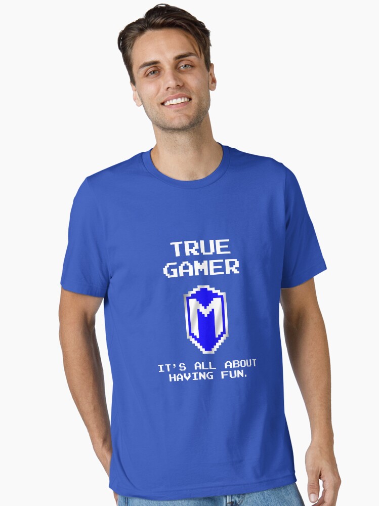 Thumbnail 2 of 7, Essential T-Shirt, True Gamer, It's All About Having Fun - MacGhriogair designed and sold by MacGhriogair.
