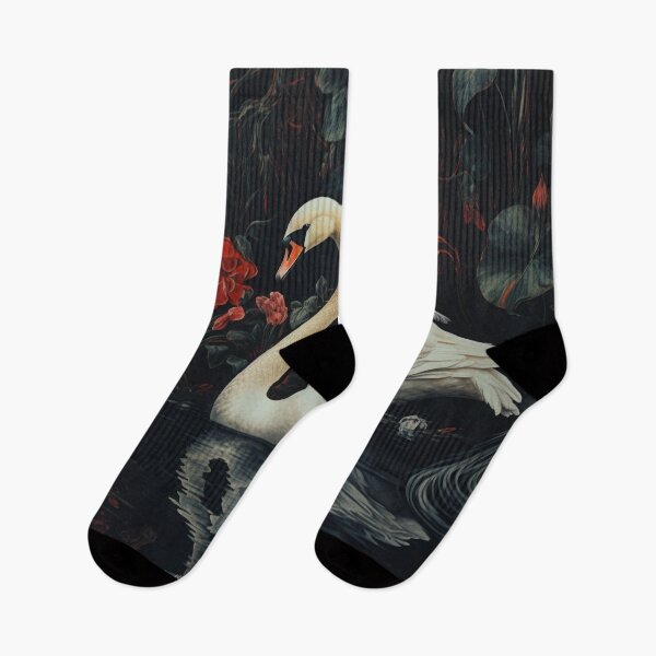 Item preview, Swan Painting - Vintage Bloomy Canvas Art - Vintage Print - Vintage Painting - Black Swan Art - Girls Room or Nursery print - Bloomy designed and sold by FredgarShop.