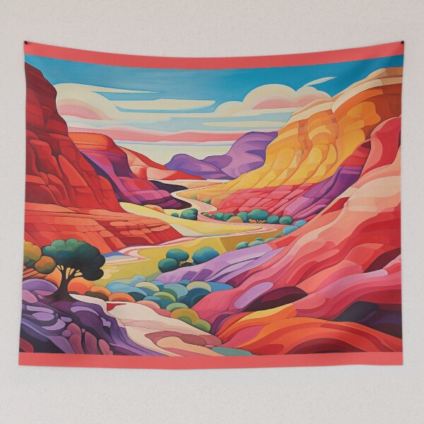 Item preview, Red rock canyon in the style of American modernism  designed and sold by Lynnchabot.