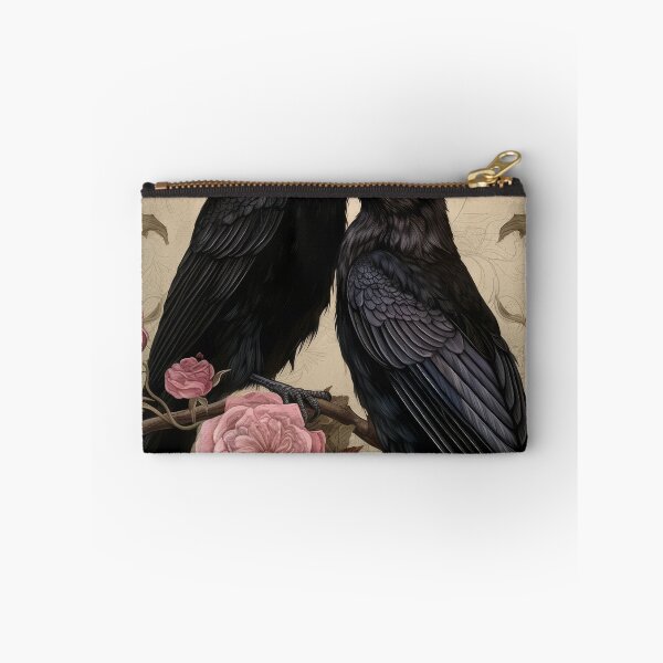 Artikelvorschau, Gothic Stil romantisches Rabenpaar mit Blumen und Ästen - Vintage Leinwand, Kunstdruck Leinwand, Wohnen, viktorianische Krähe, Rabe Kunst entworfen und verkauft von FredgarShop.