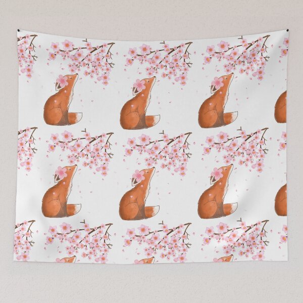 Item preview,  Fox in Cherry Blossoms designed and sold by Tienda-Vane.