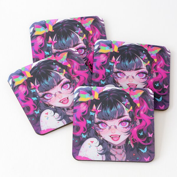 Item preview, Kawaii Fanged Pigtail Anime Girl designed and sold by bubblegoth.