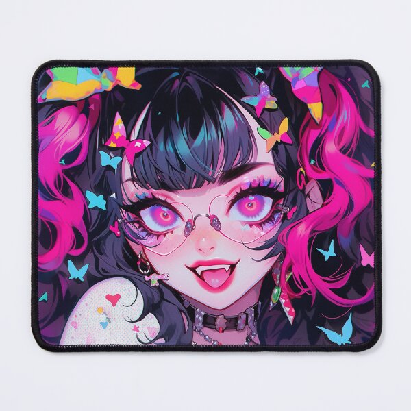 Item preview, Kawaii Fanged Pigtail Anime Girl designed and sold by bubblegoth.