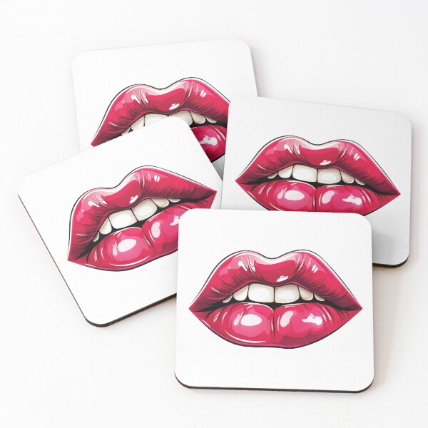 Item preview, Gleaming red lip designed and sold by similarwords.