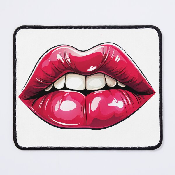 Item preview, Gleaming red lip designed and sold by similarwords.