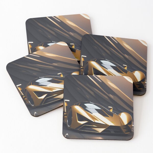 Item preview, Futuristic golden sports car designed and sold by Puzzlecrafts.