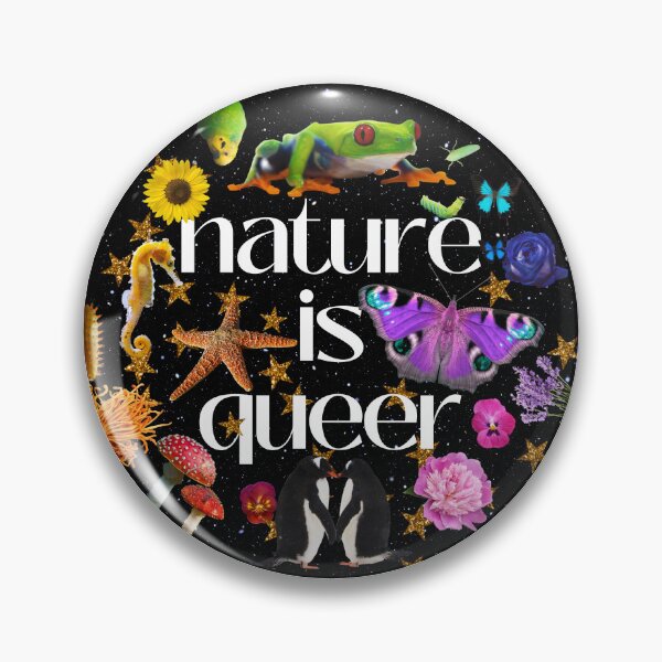 Item preview, nature is queer (black space) designed and sold by gayheartart.