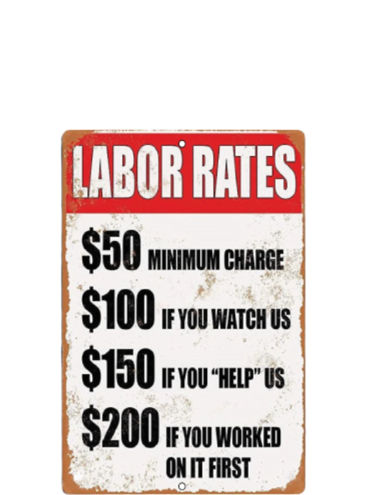 Thumbnail 4 of 4, iPhone Case, Labor Rates Work designed and sold by Profitrip.