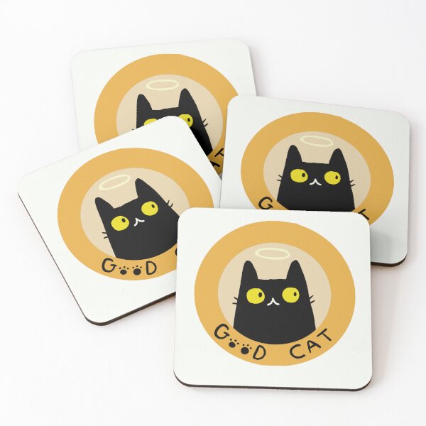 Item preview, good cat badge designed and sold by Childish by Design.