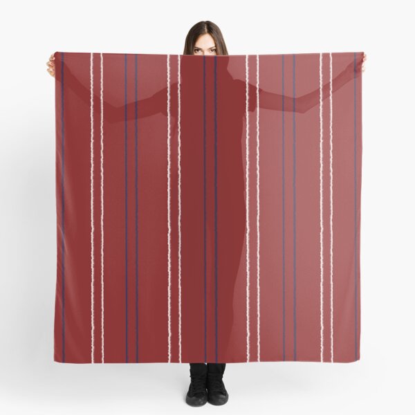Item preview, Hand-Drawn Navy & White Double Pin Stripe Pattern On Red designed and sold by BlueMoonBarn.