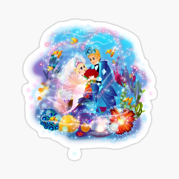 The Adventures of Pirate Pete~ The Mermaid Wedding Sticker