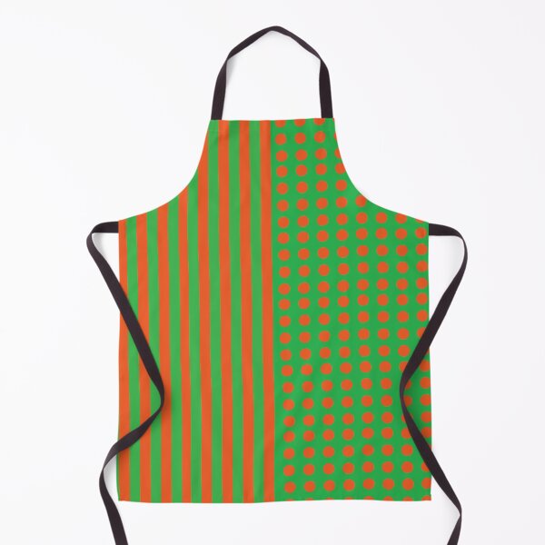 Item preview, Neon Orange and Green Dots and Stripes designed and sold by ColorZoo.