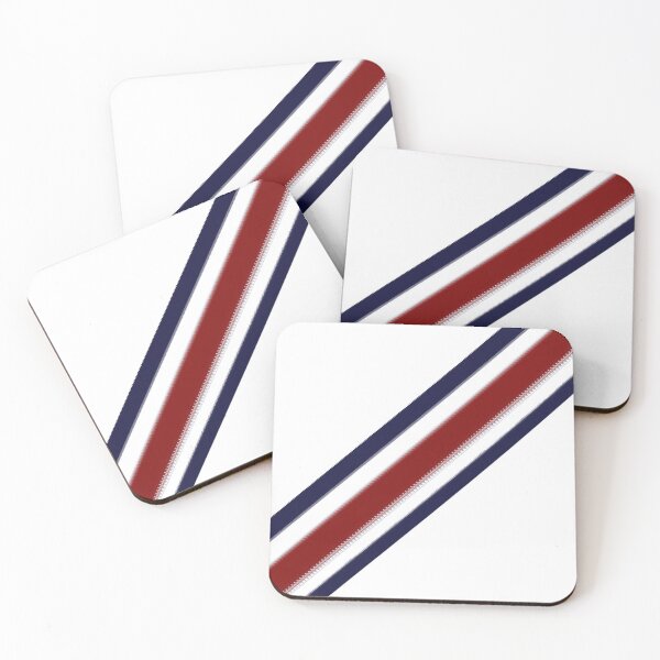 Item preview, Hand-Drawn Retro Navy & Red Diagonal Stripe Pattern On White designed and sold by BlueMoonBarn.