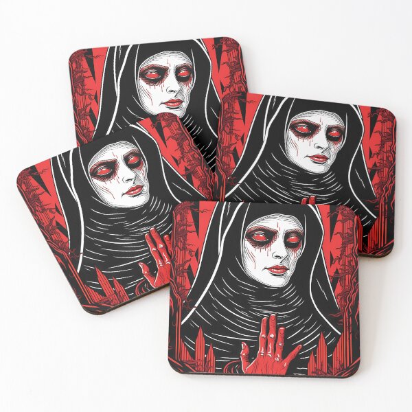 Item preview, The Midnight Nun - Linocut Art designed and sold by LampDigiArt.