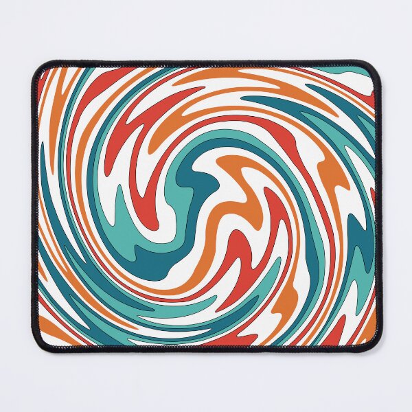 Item preview, 1970's Psychedelic Swirl in Teal, Red and Orange designed and sold by CatharticTick.