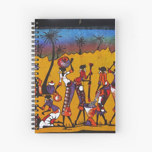Item preview, African woman preparing the meal designed and sold by AfricanArtShop.