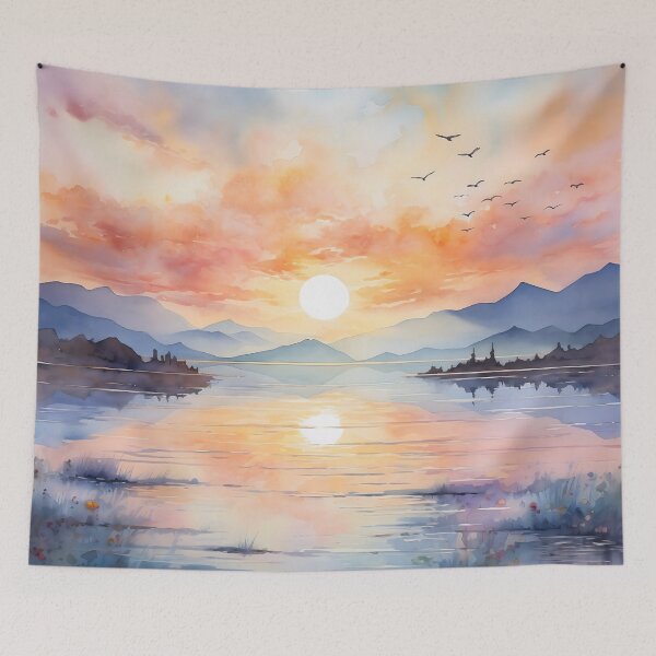 Item preview, A Serene Bohemian Dawn in Watercolor designed and sold by Master Ivan.