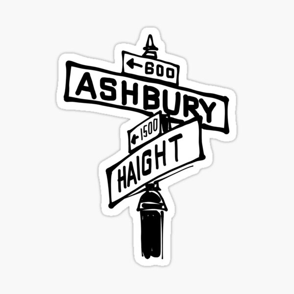 Haight x Ashbury Street Sign Sticker
