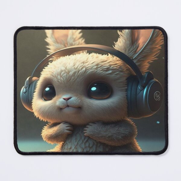 Item preview, Beauty White Rabbit with Headphone designed and sold by EalpalRicoin.