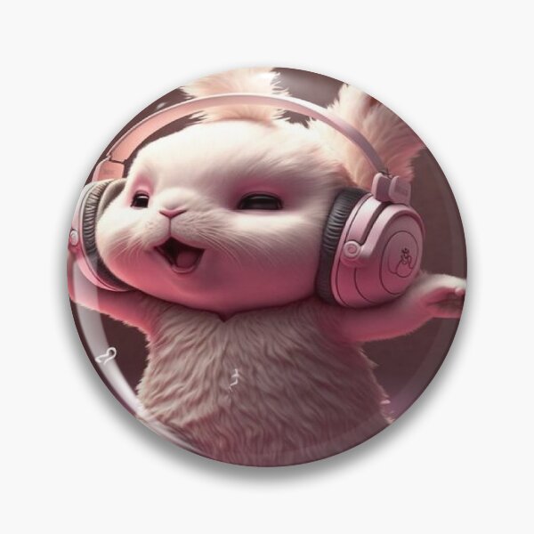 Item preview, Beauty White Rabbit with Headphone designed and sold by EalpalRicoin.