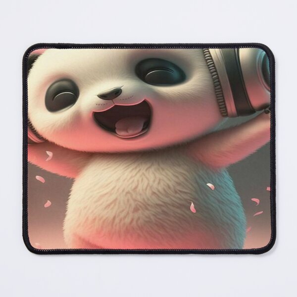 Item preview, Beauty White Panda with Headphone designed and sold by EalpalRicoin.